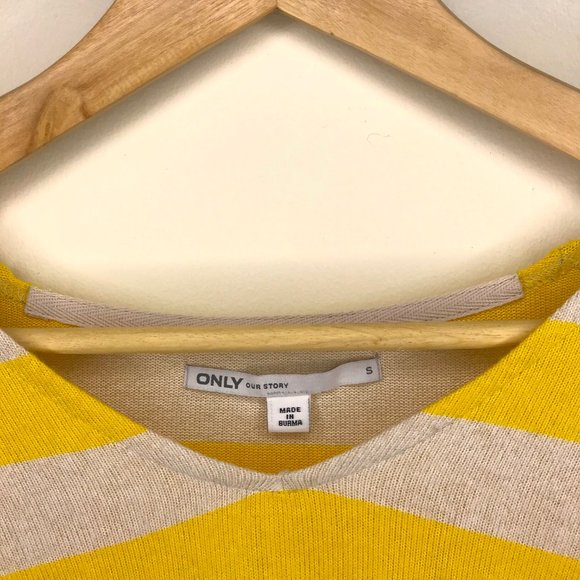 ONLY our stories Yellow Striped Knit Pullover - Picture 4 of 8